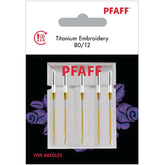 Pfaff Titanium Embroidery Needles, 5pk (130/705H)